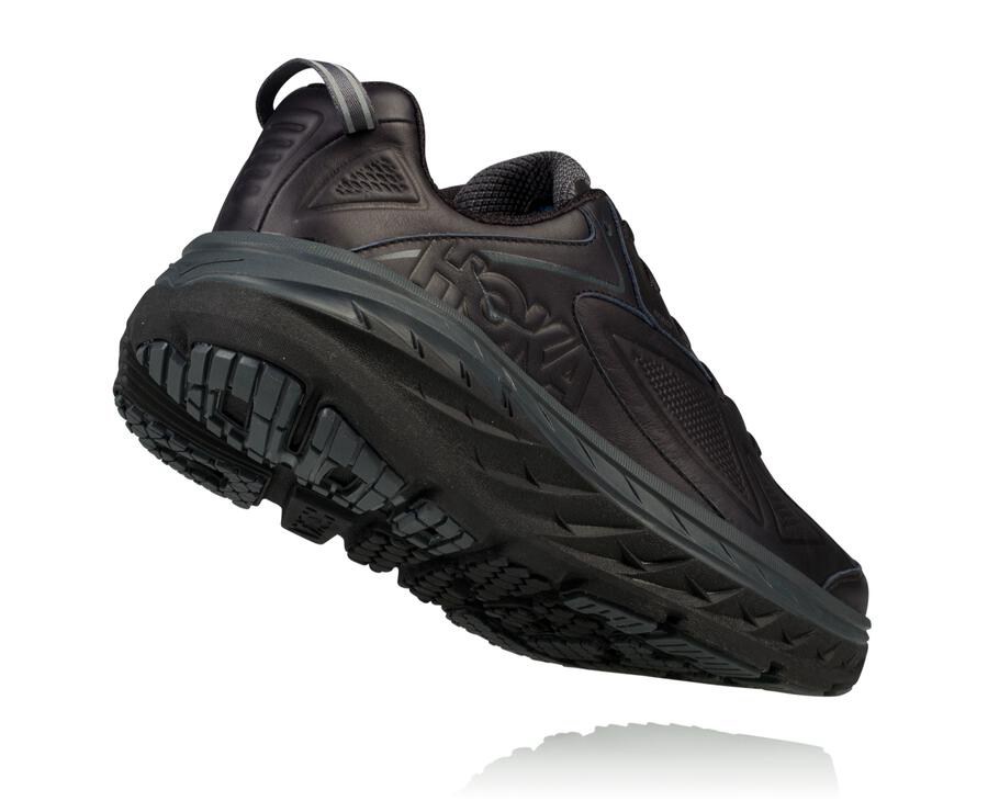 Hoka Australia One One Bondi Leather - Mens Running Shoes Black - DVWUG-3204